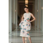 Kangana Ranaut Instagram - THE QUEEN IS SHINING! ✨ Wearing an exquisite floral jacquard dress from @edelinelee! . . . . . Outfit - @edelinelee Shoes - @tomford Hair - @hairbyhaseena Make up - @albertchettiar Styling - @stylebyami @mala_agnani @shnoy09 Photographer - @arorachinmay, @thecinemadreamer The Oberoi, New Delhi