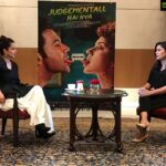 Kangana Ranaut Instagram - Day 2 of Delhi Interviews started with @officialrepublictv. Watch this space for pictures in the new look! . . JudgeMentall Hai Kya releasing on 26th July! #Promotions #JudgementallHaiKya #NewDelhi