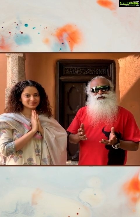 Kangana Ranaut Instagram - #Repost @sadhguru ・・・ #Sadhguru #KanganaRanaut #Movies #History #IshaYogaCenter