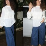 Kangana Ranaut Instagram – #KanganaRanaut nails the perfect summer look with a crisp white top and denim blue pants. 
Here, she was spotted outside the recording studio where she is dubbing for #JudgementallHaiKya. Sunny Super Sound