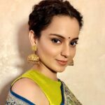 Kangana Ranaut Instagram - Surreal Beauty! Saree - @swatiandsunaina Jewellery - @amrapalijewels Footwear - @needledust Styled By - @stylebyami Hair - @shaikhhaseena33 Make up - @loveleen_ramchandani #Sarees #SareeLove #sareefashion #KanganaRanaut #queen