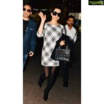 Kangana Ranaut Instagram - It takes two colours to tango! Dress - @marksandspencer Bag - @dior Shoes - @hm Overcoat - @miumiu #airportdiaries✈️ #ootd #monochrome #Monochromatic #dior #ManikarnikaTheQueenOfJhansi