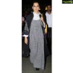 Kangana Ranaut Instagram - Monochrome magic! Dress -@injiri Bag - @zara Shoes - @stevemadden Styled by @stylebyami #AirportDiaries #Airportlook #ootd #KanganaRanaut #Queen