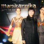 Kangana Ranaut Instagram - The designer & her muse. #KanganaRanaut at the Manikarnika party by @neeta_lulla Jacket: @tomford Tweed zip skirt by @tomford