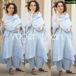 Kangana Ranaut Instagram - Like a breeze! Dress- @theloom.in Slippers - @louisvuitton Pearls- @gucci #KanganaRanaut #Manikarnika #ethnic #ootd