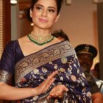 Kangana Ranaut Instagram - #KanganaRanaut is elegance redefined as she graces the @taneira_sarees store inauguration in Delhi. #taneiraindelhi #mytaneira #queen #ethnic #sareelove
