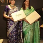 Kangana Ranaut Instagram - #KanganaRanaut is elegance redefined as she graces the @taneira_sarees store inauguration in Delhi. #taneiraindelhi #mytaneira #queen #ethnic #sareelove