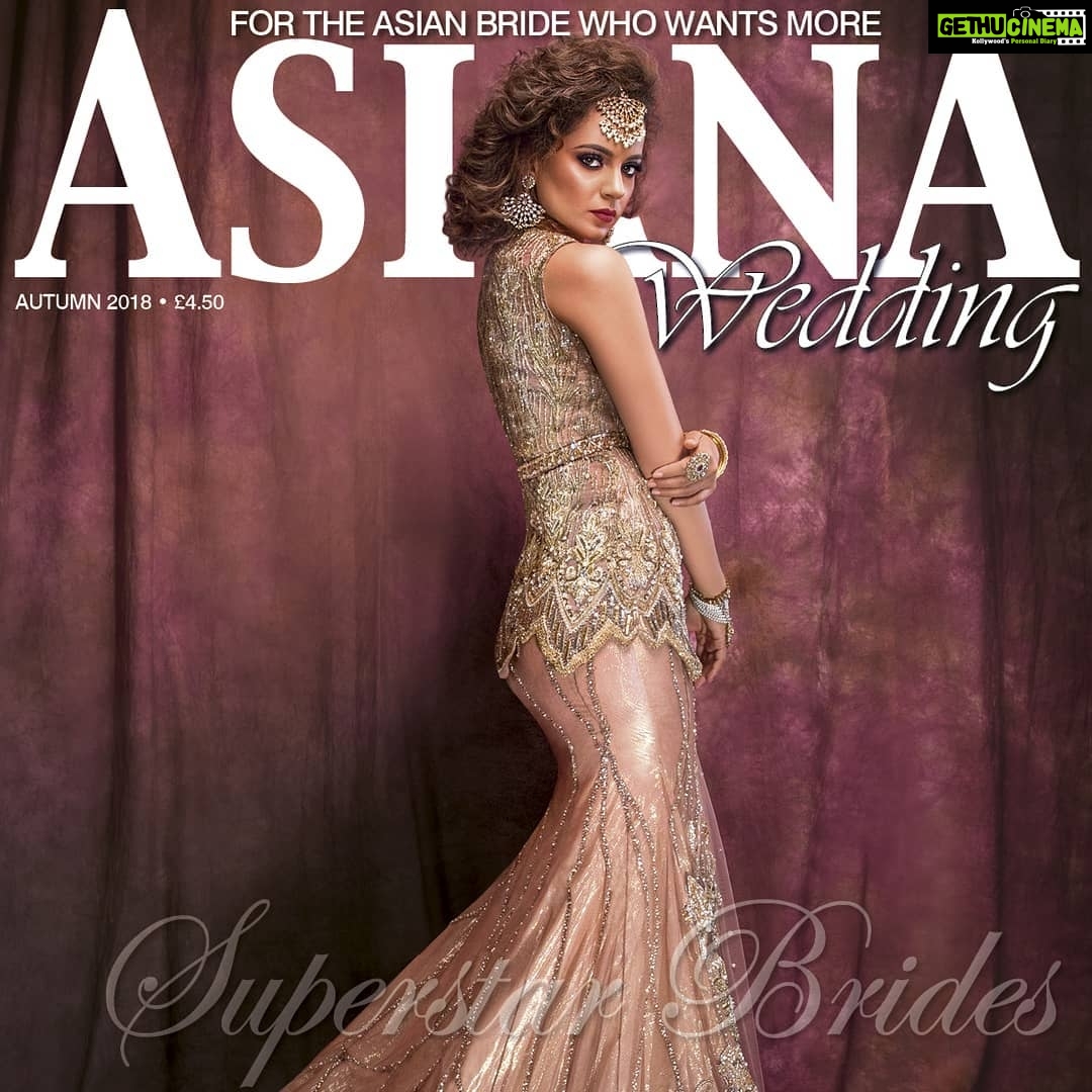 Kangana Ranaut Instagram - Queen of Bollywood #KanganaRanaut strikes a powerful Front Cover pose in a gorgeous pink gown. What do you think of this look? Dress: @sairarizwan_official Jewellery: @anayah_jewellery. Celeb MUA: @anishasiddique Interview out now in @asianatv