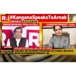 Kangana Ranaut Instagram – My interview with Arnab Goswami… do watch when you can @republicworld