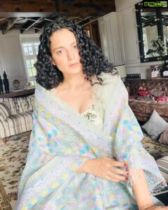 Kangana Ranaut Instagram - "Fashion should be inclusive but what is the point of including others and excluding our own? True meaning of Nationalism is Nation first, our own first..." 

#KanganaRanaut looks radiant in a Manipuri Phanek by designer @robertnaoremstudio gifted by friend @___bondie___