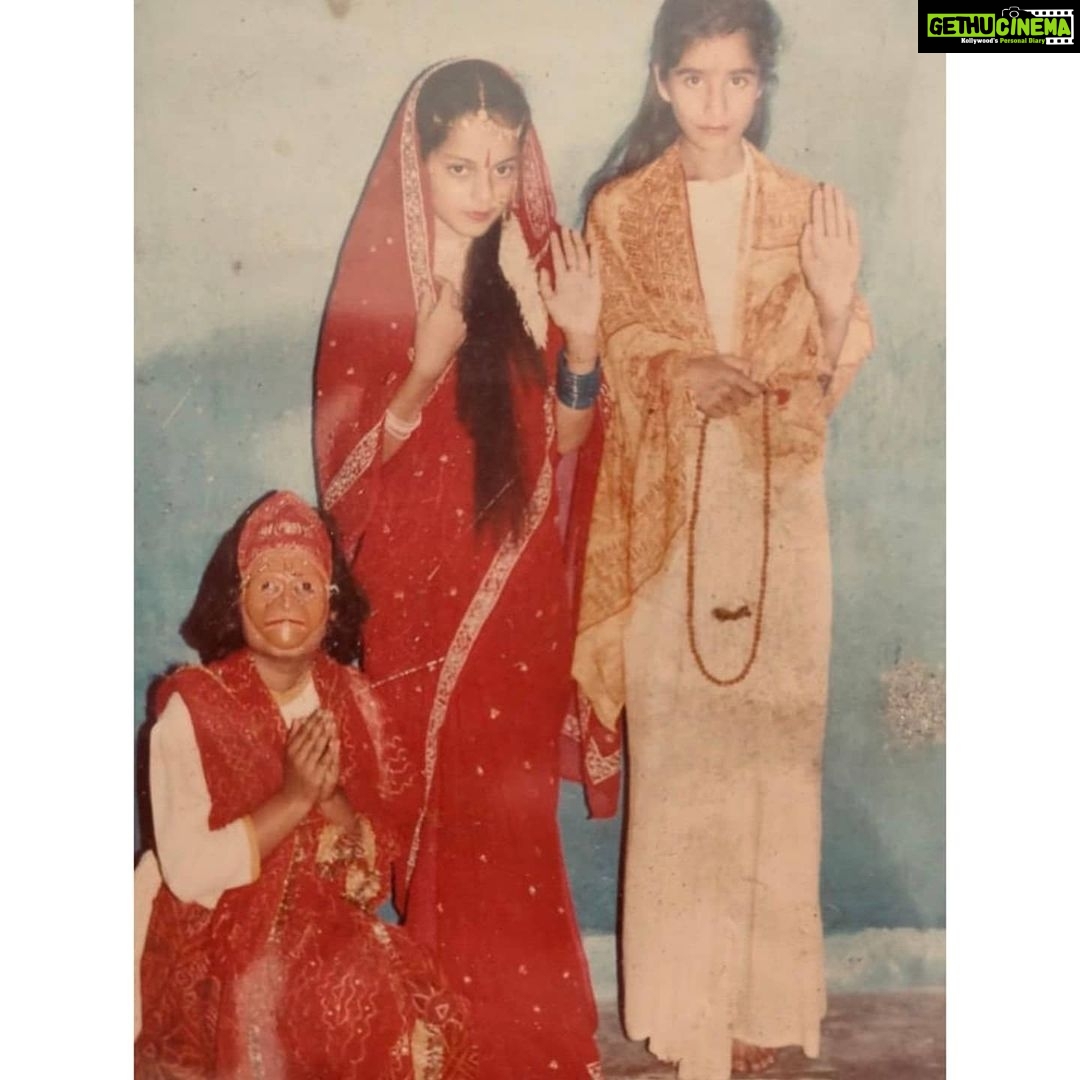 Kangana Ranaut Instagram - Fun fact #1: Doordarshan started re-broadcasting 1980s Ramayana due a massive surge in demands—making it one of the most popular shows right now. Fun fact #2: Cute little Kangana performing a play adaption of Ramayana in her school is the cutest thing you’ll see today. 🥰