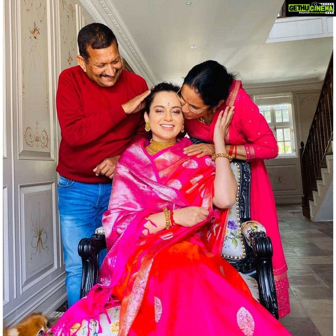 Kangana Ranaut Instagram - The Ranauts organised a birth pooja for the birthday of #KanganaRanaut. Goddess Durga is worshipped during this Pooja in the form of Kanyas. This is pure joy, guys. ๐ . . . . . #HappyBirthdayKanganaRanaut
