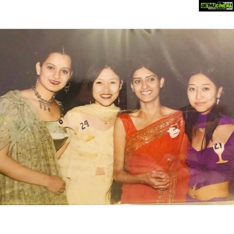 Kangana Ranaut Instagram - **True Nostalgia** That's what we can file this post under. Obsessing over these images from 2003, when #KanganaRanaut in her hostel DAV 15 Girls School, Chandigarh chilling with friends, flaunting 'Miss Evening' tiaras, late night make up tutorials, eating together in school mess and making memories that last a lifetime. Here is she with her buddies, @___bondie___, @ranitaah and @daminisud. Do you miss your hostel days too? Tell us in the comments below. Dav 15,Chandigarh.