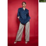Kangana Ranaut Instagram - #KanganaRanaut shows True Stripe Factor for the @newindianexpress Conclave. #ThinkEdu2020 . . . . . . Outfit: @twopointtwostudio Earrings: @viangevintage Heels: @dior Styling: @stylebyami @shnoy09 @tanyamehta27 Make up: @loveleen_makeupandhair Hair: @hairbyhaseena Picture credit: @kiransaphotography