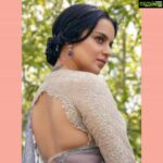Kangana Ranaut Instagram - #KanganaRanaut nails the perfect Saree look in this gorgeous @jade_bymk outfit for the launch of the Title Track of her upcoming film, Panga. . . #Panga releases on 24th Jan'20. . . . . . . Saree: @jade_bymk Earrings: @amrapalijewels Styled by: @stylebyami @tanyamehta27 Make up: @anilc68 Hair: @hairbyhaseena Photographer: @_sanu313_ JW Marriott Hotel Pune