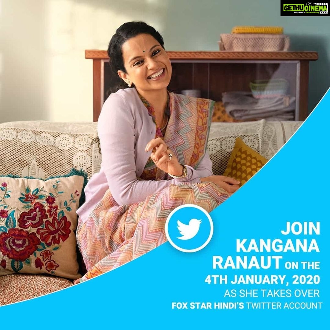 Kangana Ranaut Instagram - Resolution nahi, chalo khudse Panga lete hain! #KanganaRanaut is here to support you as she takes over @foxstarhindi's Twitter handle on the 4th of January. Tell us about your Panga using #MyNewYearPanga