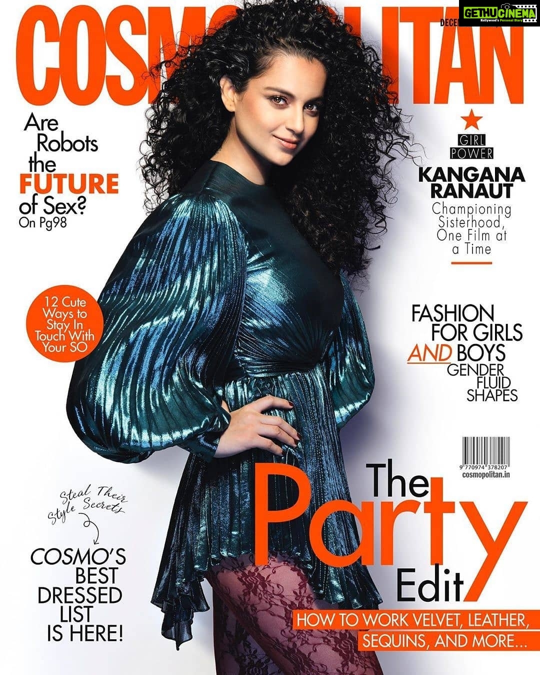 Kangana Ranaut Instagram - π₯ REGRAM π₯ Say hello to Cosmo's December Party Issue, with firecracker Kangana Ranaut (@team_kangana_ranaut )in the house! β¨ . Editor: Nandini Bhalla (@nandinibhalla) Styling: Zunaili Malik (@zunailimalik) Photograph: Prasad Naik (@prasadnaik) Hair (for Kangana): Brendon Degee (@brendondegee) Makeup (for Kangana): Anil Chinnappa (@anilc68) Fashion Assistants: Deyasini Biswas (@deyasinibiswas) and Humaira Lakdawala (@humairalakdawala) Kangana is wearing: dress and stockings, both Gucci (@gucci) . #OnlyInCosmo #CosmoIndia #KanganaRanaut