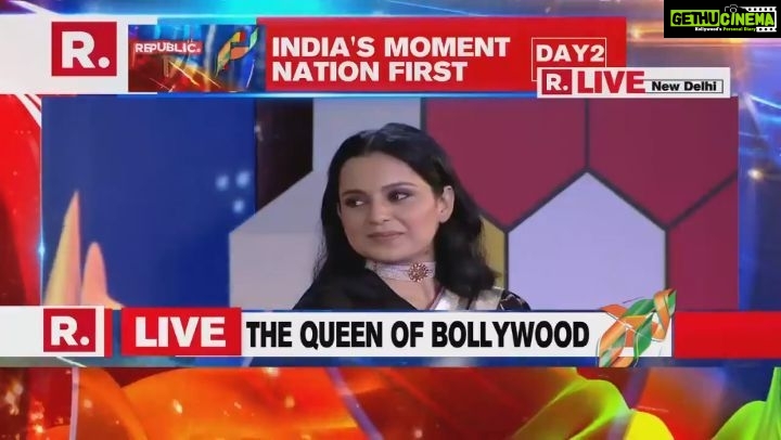 Kangana Ranaut Instagram - #KanganaRanaut talks about her personal and professional life and the crazy details that made those moments memorable, at the second edition of the Republic TV Summit being held at the Taj Palace Hotel in Delhi. . . Check the stories for the link to the full video! . . . @republicworld #RepublicTV #RepublicSummit #RepublicSummit2019