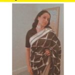 Kangana Ranaut Instagram - The Queen looking radiant in a sari 🥰😍 . . . Outfit : @raw_mango Choker : @manojanddev Jootis : @needledust Styling : @stylebyami @shnoy @tanyamehta27 Photographer : @yashasvisharma Hair: @hairbyhaseena Makeup: @loveleen_makeupandhair