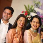 Kangana Ranaut Instagram - Fun, laughter, love, joy and lots of good wishes to the newly engaged couple, Aksht Ranaut and Ritu Sangwan. May you both be blessed with lifelong happiness. 🤗😍