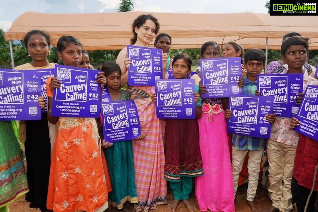 Kangana Ranaut Instagram - #KanganaRanaut being the promoter of afforestation in the country, participated in Green India Mission today where she planted saplings for a Greener India. . . . . . . . . . #GreenIndia #GreenIndiaMovement @isha.foundation #CauveryCalling