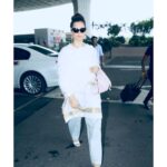 Kangana Ranaut Instagram - Queen is a source of pure OOTD inspiration! 😍🤩 . . Here, she was spotted at the Mumbai Airport where she was taking a flight to Rajkot! . . . This beautiful suit is gifted by a friend! 🥰 Navratan Diamond Neckpiece 🤤 Shades: @tomford Footwear: @esprit Bag: @givenchyofficial . . . . #KanganaRanaut #airportoutfit #airportstyle #airportfashion