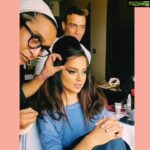 Kangana Ranaut Instagram – Backstage at #lakmefashionweek for final hair-and-makeup touches with  @brendondegee & @anilc68.