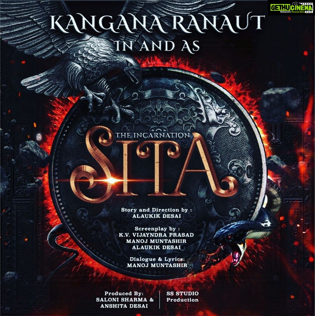 Kangana Ranaut Instagram - Hereās the updated posterš„°#theincarnationsita #kanganaranaut #alaukikdesai #kvvijayendraprasad #manojmuntashir #salonisharma #anshitadesai #ssstudio #alaukikfilms