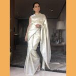 Kangana Ranaut Instagram – **Weave, but make it minimal!** Celebrating #NationalHandloomDay with 6 handwoven looks that showcase the creativity, and fineness of this indigenous craft. ‘Woven’ can be worn sexy, chic, minimal or girly, as seen in these images of Kangana, who believes in promoting the undying art subtly to change the mindset about this ancient royal haute couture. Thus, saving the lives of the many gifted weavers who are committing suicide due to poverty and lack of jobs.