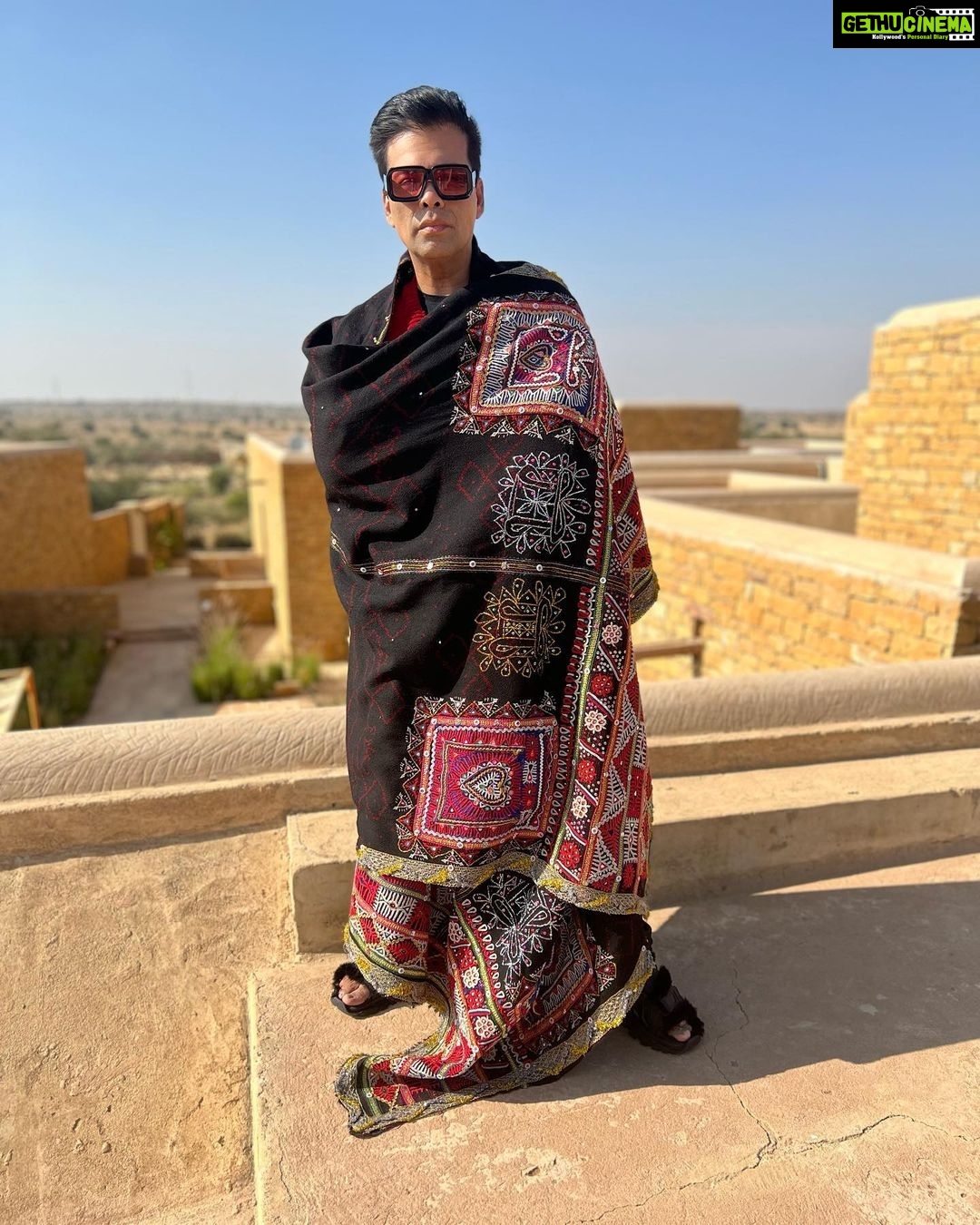 Karan Johar Instagram - The most gorgeous stay…. The best hospitality, best food and the best energies you can encounter at a hotel property! @suryagarh you beauty! Thank you to everyone who made this stay so special !!!! Shawl by @vipulshahbags !