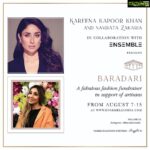 Kareena Kapoor Instagram - Everyone knows I enjoy fashion. But I think it is time we begin to think of what responsible fashion is. India is a country with some amazing textile traditions. We have to go back to the source of our clothing, to the real makers of the cloth, and appreciate what they do for our culture and also our wardrobe. When Namrata Zakaria asked me to be a part of Baradari, I agreed immediately. Economic sustainability is when the artisan is empowered to become an entrepreneur, like the designer himself. It’s a new conversation to have with fashion, and I wanted to be a part of it. I want to also thank each one of the fashion designers who have so generously donated their clothes. Our artisan communities are truly the backbone of the fashion industry. @baradari.india @namratazakaria @ensembleindia @longformgram #BaradariFashionFundraiser #BaradariForArtisans #ShopDonateEmpower #OurBaradariOurBackbone #BridgingtheGap #GivingBack #ResponsibleFashion #CaringForCraftsmen #AnArtisanAnEntrepreneur #EmpoweringKarigars #MakingADifference