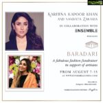 Kareena Kapoor Instagram - Everyone knows I enjoy fashion. But I think it is time we begin to think of what responsible fashion is. India is a country with some amazing textile traditions. We have to go back to the source of our clothing, to the real makers of the cloth, and appreciate what they do for our culture and also our wardrobe. When Namrata Zakaria asked me to be a part of Baradari, I agreed immediately. Economic sustainability is when the artisan is empowered to become an entrepreneur, like the designer himself. It’s a new conversation to have with fashion, and I wanted to be a part of it. I want to also thank each one of the fashion designers who have so generously donated their clothes. Our artisan communities are truly the backbone of the fashion industry. @baradari.india @namratazakaria @ensembleindia @longformgram #BaradariFashionFundraiser #BaradariForArtisans #ShopDonateEmpower #OurBaradariOurBackbone #BridgingtheGap #GivingBack #ResponsibleFashion #CaringForCraftsmen #AnArtisanAnEntrepreneur #EmpoweringKarigars #MakingADifference