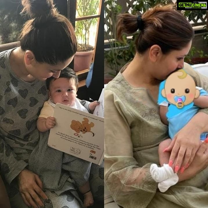 Kareena Kapoor Instagram - My strength... my pride... my world! β€οΈ #MyPregnancyBook wouldn't be possible without my babies π I can't wait for you guys to read about my journey, the experiences, and learnings. The pre-order link is in my bio. #3DaysToGo