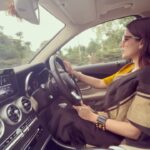 Kashish Singh Instagram - For those who says girls can’t drive in saree 😅😉🤪🤩😀😎 #driveinsaree #crazyme #toofan #indianroads #yolo #fastenyourseatbelt #bellavitakashish 🖤