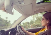 Kashish Singh Instagram - For those who says girls can’t drive in saree 😅😉🤪🤩😀😎 #driveinsaree #crazyme #toofan #indianroads #yolo #fastenyourseatbelt #bellavitakashish 🖤