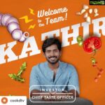 Kathir Instagram - This is indeed a "delicious" association with @cookdtv family! Thrilled to be a part of this innovative idea 😊 I'm ready to test more yummilicious recipes from cookd🧑‍🍳 #NewCTOintheTown