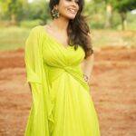 Keerthi shanthanu Instagram - Love the Green shades💚💚💚 Outfit : @_.rubeenavogueofficial._ Makeup : @makeupibrahim Jewellery : @rajianand Photography : @teamcreators
