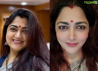 Kushboo Instagram - Then and now!! Not much of a difference, except 15kgs lesser now. 😄😄😄😄😄❤❤