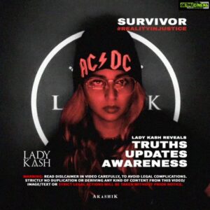Lady Kash Instagram - In the video, there is important information that exposes the "crafty" narratives behind the show and reordering of happenings, in edit, for maximum TRP purposes and dramatic content. Don't be blind to this. Shame on the organizers for allowing the reputations of contestants to be toyed with, tarnished and for promoting such  discriminatory, bullying behaviour and language on TV. This was supposed to be Survivor as per International Format (as per contract). Not a TV serial.

WARNING! The copyright of this video and information, belongs to AKASHIK Pte. Ltd. If the disclaimer given in this video is ignored and any prohibited actions are detected, STRICT LEGAL ACTIONS WILL BE TAKEN, WITHOUT NOTICE.

Visit http://www.akashik.co/realityinjustice for more information.

[ Link in profile section. ]

#SurvivorIndia #LadyKash
