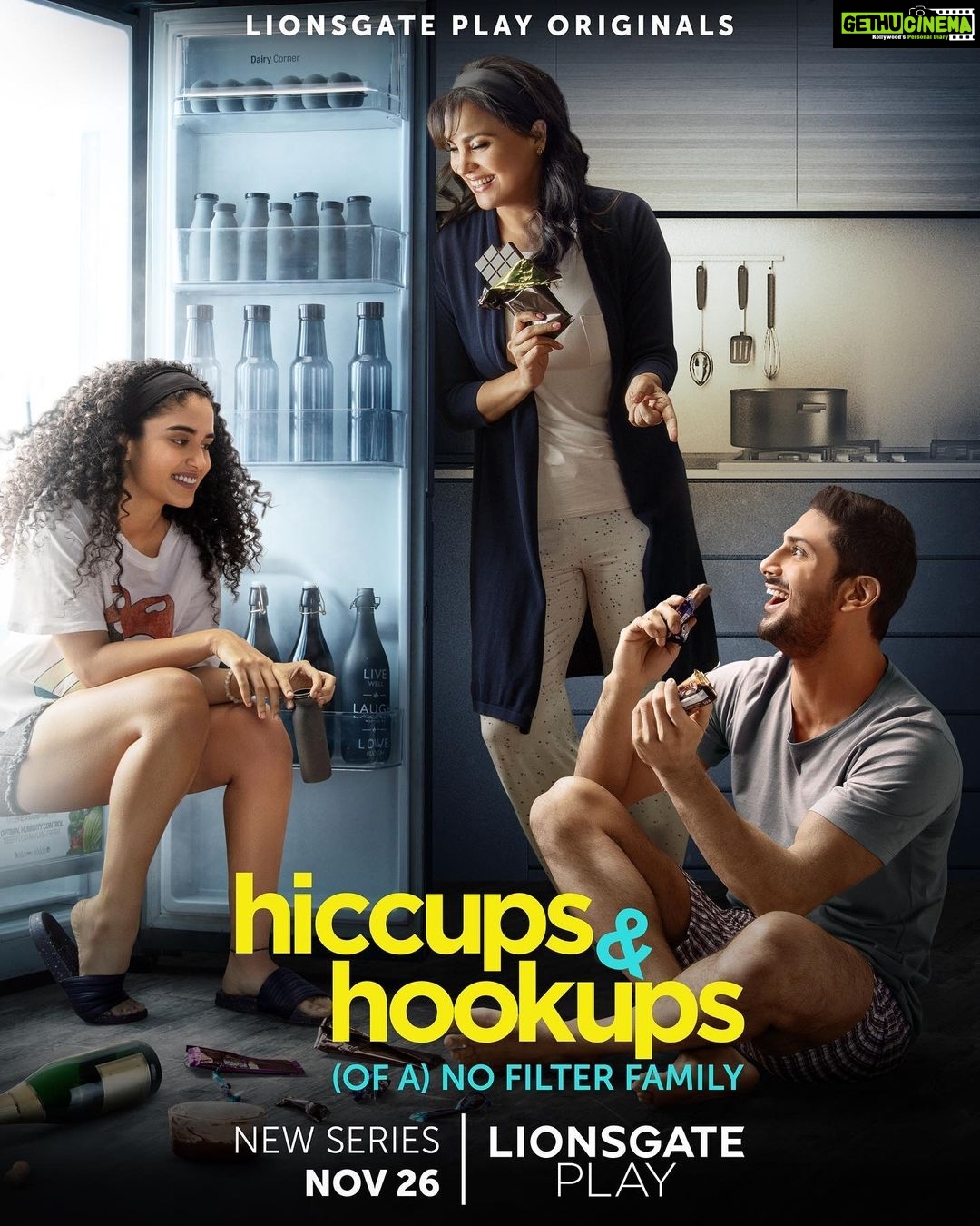 Lara Dutta Instagram - There are very few moments when there isn’t total chaos in the Rao family. This is one of them! Watch #HiccupsAndHookups, releasing on 26th November only on @lionsgateplayin. @_prat @kunalkohli @meiyangchang @shinnova_19 @meerachopra @divyasethshah @khalidoon1 @aynzoya @rohitjain_im