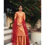 Lavanya Tripathi Instagram - Outfit- @raw_mango ♥️ Jhumkas and maang tika - @vithaldaszaveri_jewellers Kada - @kalasha_finejewels Styled by- @ashwin_ash1 @hassankhan_3 Hair- @chakrapu.madhu MUA- manohar 📸- @akshay.rao.visuals #nischay ♥️