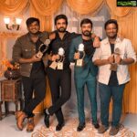 Leon James Instagram – 5 awards for the team! Thanks Santhosham Awards for bringing the boys back together :) #TeamOhMyKadavule @ashokselvan @ashwath_marimuthu @vidhuayyanna 
Styling – @vynod.sundar Hyderabad, India