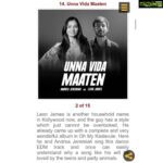 Leon James Instagram – Thanks @behindwoodsofficial for bringing “Unna Vida Maaten” into your Top 15 List 😌🙌🏼