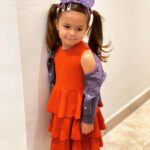 Lisa Ray Instagram - Little poser in her new @calin_kidswear dress 👗
