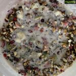 Madhavi Latha Instagram – Fruits and nut yummy fruit salad