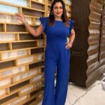 Malavika Instagram – Feminine and bold, being the life of the party in this breathtaking blue dress💙