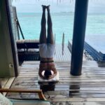 Malavika Instagram – Yoga by the sea, the sun, the breathtaking views that truly help you find that inner peace.. at the most stunning property @tajmaldives Taj Exotica Resort & Spa Maldives