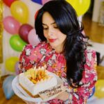 Mallika Sherawat Instagram - I've never felt more lucky to be alive! Thanking god for all his wonderful blessings. Greatful for all the love from friends,family and especially my insta fam! Love to all❤️ Let the partyyy beginnn🎉🎈🥞🍥 👗@saloniofficial #birthday #birthdaycake #birthdaylove🎂 #birthdayblessings #gratitude #lovetoall #birthdayglam #happyme #veganlife🌱 #vegancake #partytime #birthdaywishes