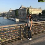 Mallika Sherawat Instagram - Another one of my favorite bridges in Paris Pont des Arts or the Love Lock bridge ❤️ . . . . . . . . . . #paris #cityoflove #cityofdreams #traveltales ##happiness #positivemindset #decisions #joyinthejourney #confidence #positivemind #positiveaffirmations #liveinthemoment #positive #exploreyourself #optimism #better #natural #goodenergy #respect #onelife #up #reachout #relate #wonder #alliswell #deepbreaths #blessings #stillblessed #leadwithlove Paris, France