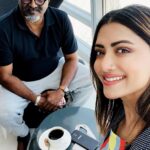 Mamta Mohandas Instagram – When he looks through the lens… he turns the ordinary into pure Magic and that’s the man behind @bhramammovie … @dop007 ❤️ 🎥 At the Top, Burj Khalifa